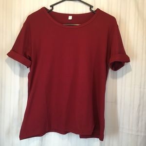 Romwe Shirt Burgundy